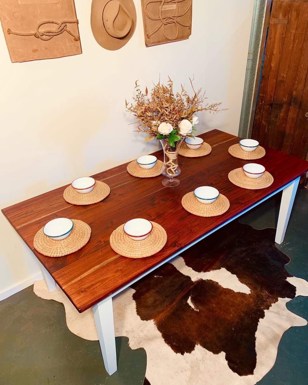 Charming 8 Seater Hardwood Dining Table