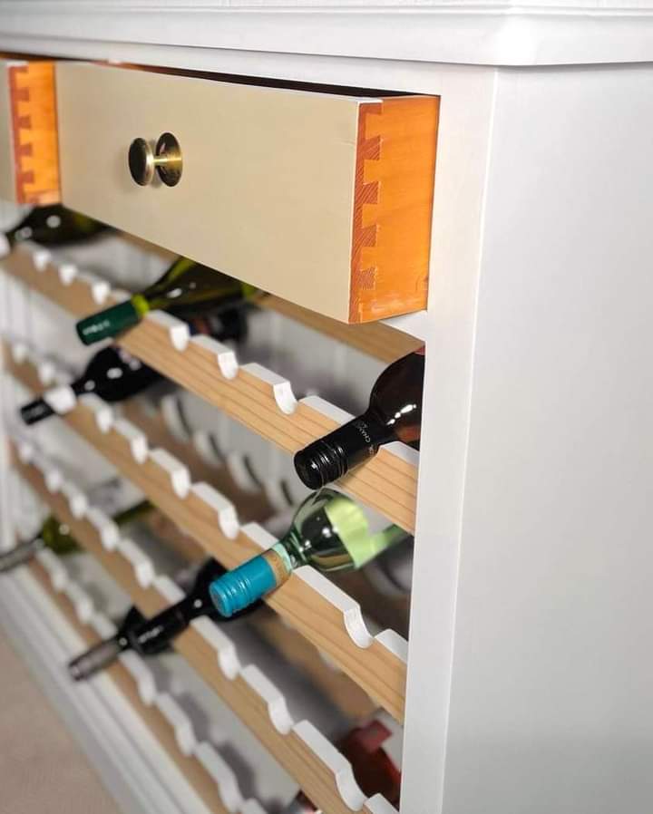 36 Bottle Wine Rack With Drawers